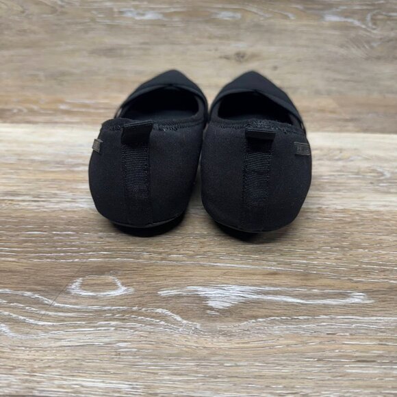 Anne Klein Oval Flat Black Textile Pointed Slip On Flats Women's Size 10 - Picture 3 of 7